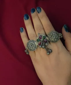 Glamaya Oxidized Black Polish Adjustable Trendy Ring 3 GLAM-RI-BP-5F6-710564-10-9
