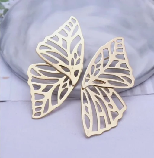 Glamaya The Glorious Butterfly Gold Plated Stud Earring 1 GLAM-ER-GP-12-394621-27-5