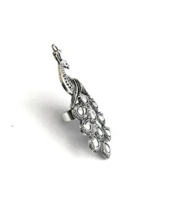 Glamaya Oxidized German Silver Adjustable Finger Ring 11 2 GLAM-RI-OX-3F8-410941-8-8