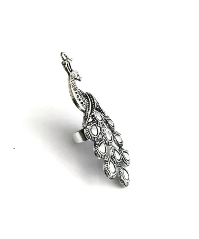Glamaya Oxidized German Silver Adjustable Finger Ring 11 2 GLAM-RI-OX-3F8-410941-8-8