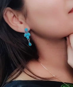 Glamaya Stunning Silver Lookalike Earrings With Semi Precious Stones 4 GLAM-ER-ST-40-262868-71-2