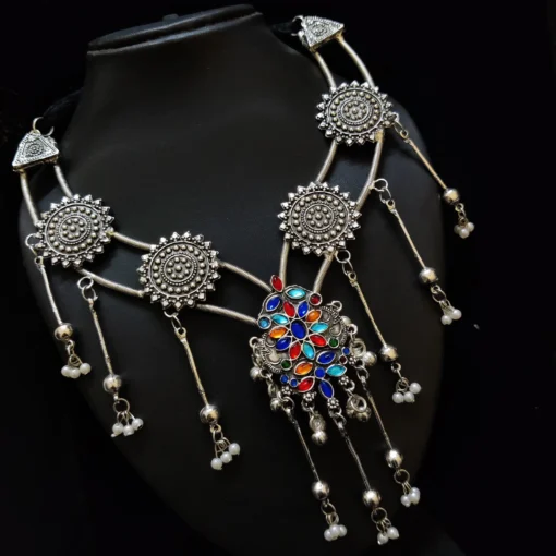 Glamaya Trendy Oxidized Tribal Hasli Necklace For Women 1 GLAM-NE-OX-60-720125-89-2