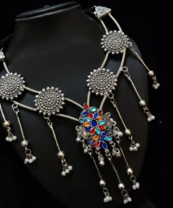 Glamaya Trendy Oxidized Tribal Hasli Necklace For Women 1 GLAM-NE-OX-60-720125-89-2