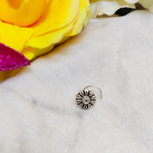 Glamaya Floral Stone Wired Nose Pin: Premium Quality Oxidised Beauty 4 GLAM-NP-ST-2F5-217498-9-2 Glamaya Floral Stone Wired Nose Pin: Premium Quality Oxidised Beauty 4 GLAM-NP-ST-2F5-217498-9-2