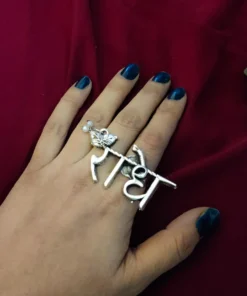 Glamaya Radhey Oxidized Adjustable Finger Ring 3 GLAM-RI-OX-5F7-897918-11-7