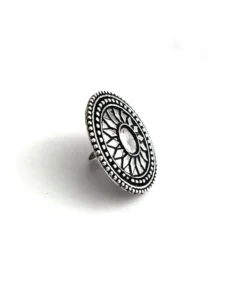 Glamaya Oxidized German Silver Adjustable Finger Ring 15 2 GLAM-RI-OX-3F8-973624-8-8