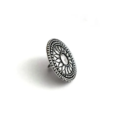 Glamaya Oxidized German Silver Adjustable Finger Ring 15 2 GLAM-RI-OX-3F8-973624-8-8 Glamaya Oxidized German Silver Adjustable Finger Ring 15 2 GLAM-RI-OX-3F8-973624-8-8