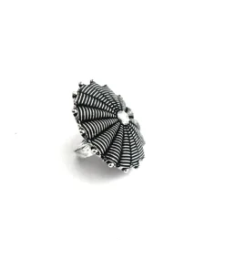 Glamaya Oxidized German Silver Adjustable Finger Ring 09 2 GLAM-RI-OX-15-070903-32-2