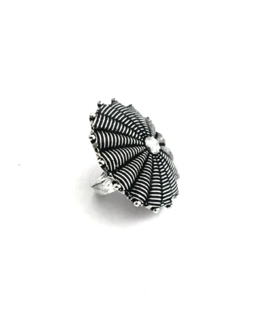 Glamaya Oxidized German Silver Adjustable Finger Ring 09 2 GLAM-RI-OX-15-070903-32-2