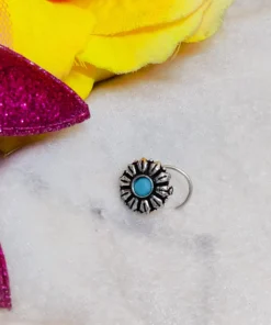 Glamaya Floral Stone Wired Nose Pin: Premium Quality Oxidised Beauty 7 GLAM-NP-ST-2F5-217498-9-2 Glamaya Floral Stone Wired Nose Pin: Premium Quality Oxidised Beauty 7 GLAM-NP-ST-2F5-217498-9-2