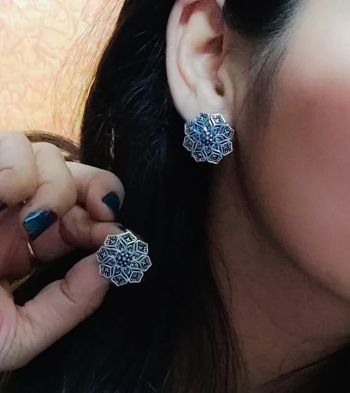 Glamaya Oxidized Silver Lookalike Stud Earring 01 2 GLAM-ER-OX-7F5-967593-16-4 Glamaya Oxidized Silver Lookalike Stud Earring 01 2 GLAM-ER-OX-7F5-967593-16-4