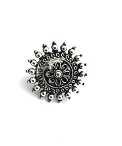Glamaya Oxidized German Silver Adjustable Finger Ring 05 1 GLAM-RI-OX-7F5-707508-16-4