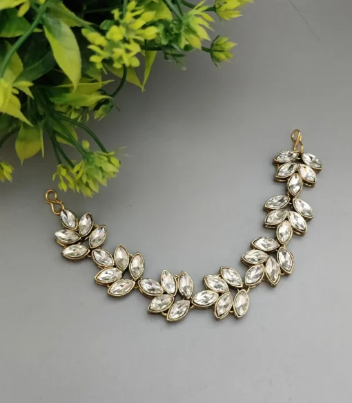 Glamaya Kundan Glass Stone Hair Accessories Tiara 1 GLAM-HA-KS-6F7-948351-15-9