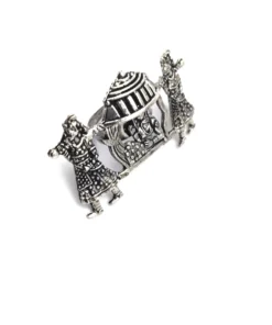 Glamaya Oxidized German Silver Adjustable Finger Ring 01 2 GLAM-RI-OX-7F5-409810-16-4