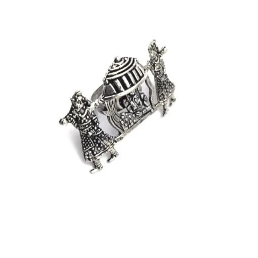 Glamaya Oxidized German Silver Adjustable Finger Ring 01 2 GLAM-RI-OX-7F5-409810-16-4 Glamaya Oxidized German Silver Adjustable Finger Ring 01 2 GLAM-RI-OX-7F5-409810-16-4