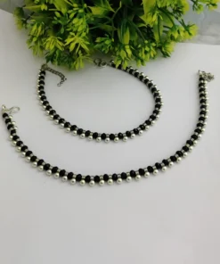Glamaya Oxidised Ball Trendy Anklet 1 GLAM-AN-OX-16F7-656010-30-3