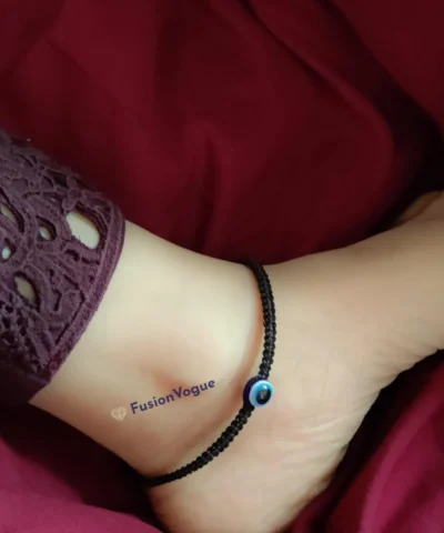 Glamaya Oxidized Black Thread Nazarbattu Anklet 2 GLAM-AN-TH-12-848083-27-5