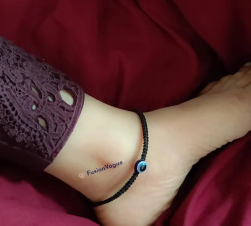 Glamaya Oxidized Black Thread Nazarbattu Anklet 2 GLAM-AN-TH-12-848083-27-5 Glamaya Oxidized Black Thread Nazarbattu Anklet 2 GLAM-AN-TH-12-848083-27-5