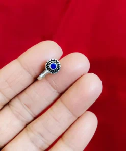 Glamaya Ethnic Oxidised Clip Non Pierced Nose Pin - Stylish & Trendy For Women 2 GLAM-NP-OX-1F7-750836-6-3