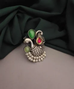 Glamaya Fashionable Adjustable Oxidized Peacock Ring 1 GLAM-RI-OX-65-654283-99-2