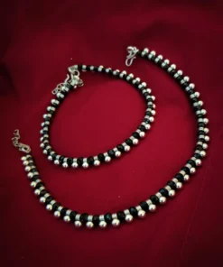 Glamaya Oxidised Ball Trendy Anklet 2 GLAM-AN-OX-16F7-656010-30-3
