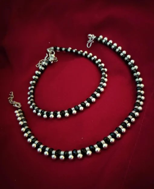 Glamaya Oxidised Ball Trendy Anklet 2 GLAM-AN-OX-16F7-656010-30-3 Glamaya Oxidised Ball Trendy Anklet 2 GLAM-AN-OX-16F7-656010-30-3