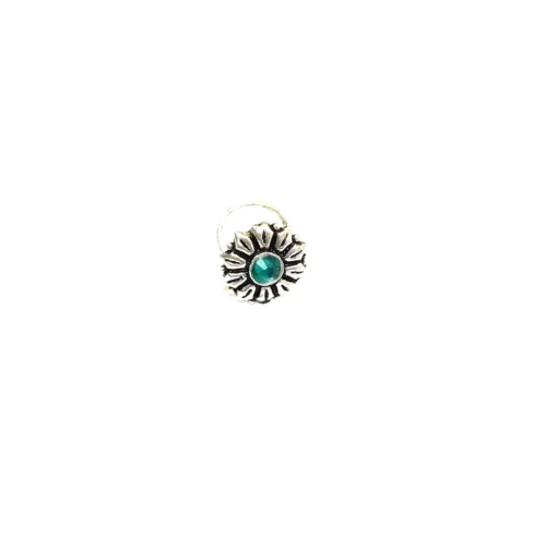 Glamaya Floral Stone Wired Nose Pin: Premium Quality Oxidised Beauty 15 GLAM-NP-ST-2F5-217498-9-2 Glamaya Floral Stone Wired Nose Pin: Premium Quality Oxidised Beauty 15 GLAM-NP-ST-2F5-217498-9-2