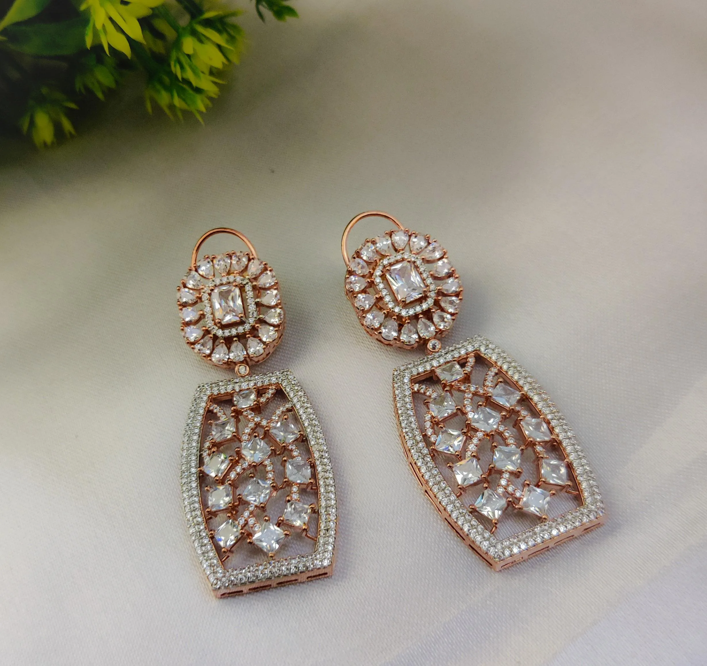 Buy Pear Shape American Diamond Earrings at Amazon.in