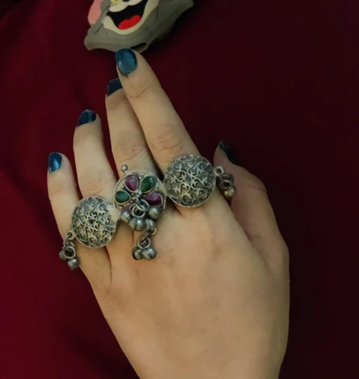 Glamaya Oxidized Black Polish Adjustable Trendy Ring 2 GLAM-RI-BP-5F6-710564-10-9 Glamaya Oxidized Black Polish Adjustable Trendy Ring 2 GLAM-RI-BP-5F6-710564-10-9