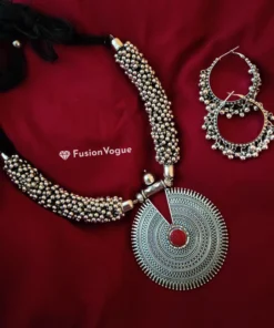 Glamaya Oxidized Tribal Touch Ethnic Jewellery Set 1 GLAM-CN-OX-60-176611-100-3