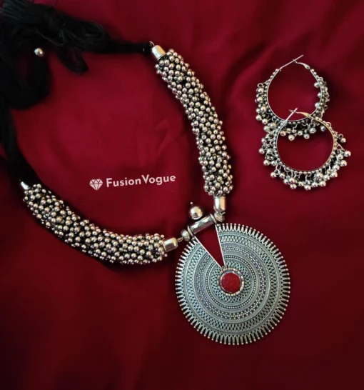 Glamaya Oxidized Tribal Touch Ethnic Jewellery Set 1 GLAM-CN-OX-60-176611-100-3
