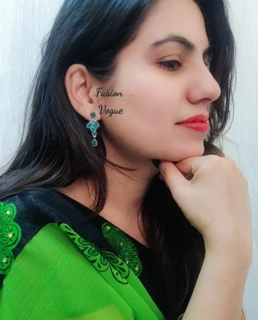 Glamaya Stunning Silver Lookalike Earrings With Semi Precious Stones 10 GLAM-ER-ST-40-262868-71-2 Glamaya Stunning Silver Lookalike Earrings With Semi Precious Stones 10 GLAM-ER-ST-40-262868-71-2