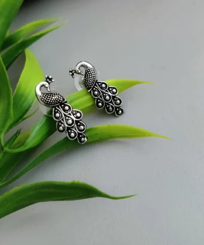Glamaya Oxidized Daily Wear Peacock Tiny Stud Earring 05 1 GLAM-ER-OX-3-710968-9-5