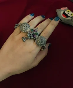 Glamaya Oxidized Black Polish Adjustable Trendy Ring 4 GLAM-RI-BP-5F6-710564-10-9