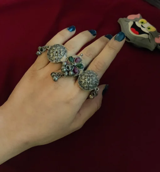 Glamaya Oxidized Black Polish Adjustable Trendy Ring 4 GLAM-RI-BP-5F6-710564-10-9 Glamaya Oxidized Black Polish Adjustable Trendy Ring 4 GLAM-RI-BP-5F6-710564-10-9