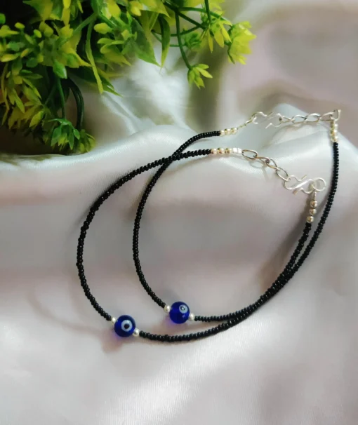 Glamaya Oxidized Black Beads Nazarbattu Anklet 1 GLAM-AN-BE-5-446254-9-10