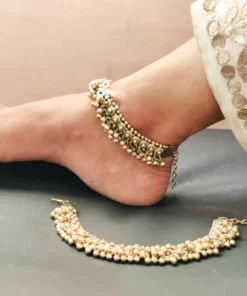 Glamaya Oxidised Gold Plated Anklet For Women And Girls 2 GLAM-AN-GP-50-278697-82-2