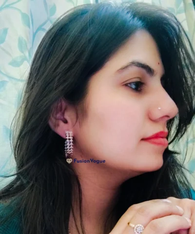 Glamaya Beautiful Luxury American Diamond Hoop Earring 2 GLAM-ER-CZ-45-766514-55-10