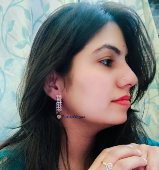 Glamaya Beautiful Luxury American Diamond Hoop Earring 2 GLAM-ER-CZ-45-766514-55-10 Glamaya Beautiful Luxury American Diamond Hoop Earring 2 GLAM-ER-CZ-45-766514-55-10