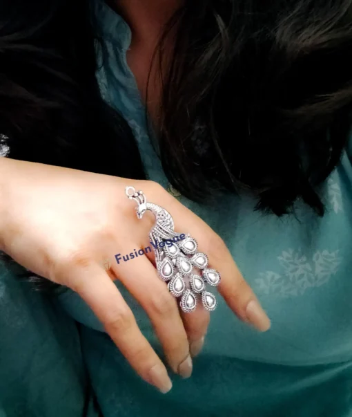 Glamaya Oxidized German Silver Adjustable Finger Ring 11 3 GLAM-RI-OX-3F8-410941-8-8 Glamaya Oxidized German Silver Adjustable Finger Ring 11 3 GLAM-RI-OX-3F8-410941-8-8