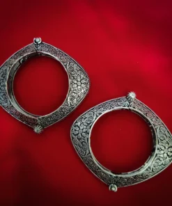 Glamaya Oxidized Engraved Silver Lookalike Bangles Pair 1 GLAM-BB-OX-190-281819-275-2