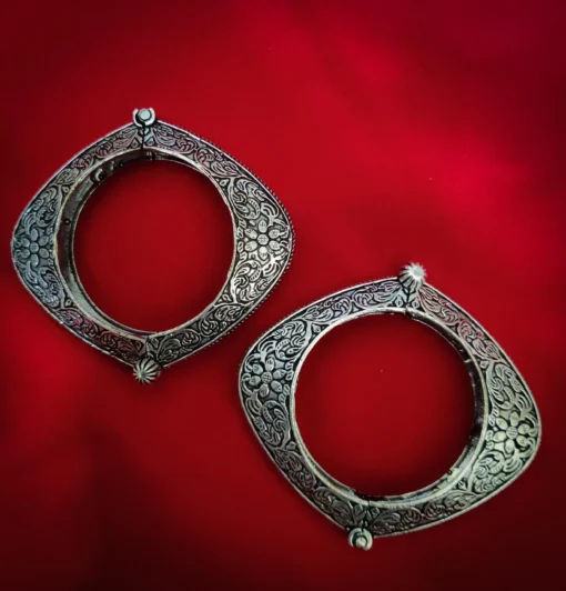 Glamaya Oxidized Engraved Silver Lookalike Bangles Pair 1 GLAM-BB-OX-190-281819-275-2
