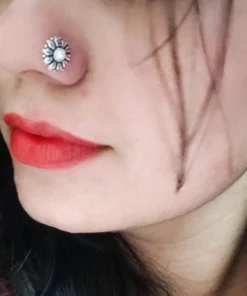 Glamaya Floral Stone Wired Nose Pin: Premium Quality Oxidised Beauty 11 GLAM-NP-ST-2F5-217498-9-2 Glamaya Floral Stone Wired Nose Pin: Premium Quality Oxidised Beauty 11 GLAM-NP-ST-2F5-217498-9-2