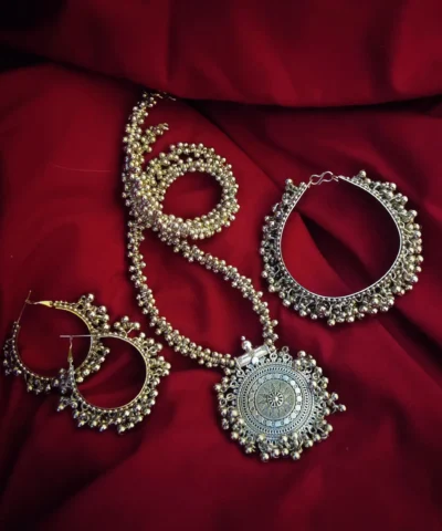 Glamaya Oxidized Necklace Earring And Bracelet Combo Set 1 GLAM-CN-OX-90-407944-150-2