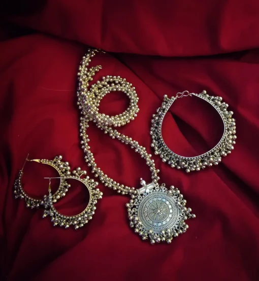 Glamaya Oxidized Necklace Earring And Bracelet Combo Set 1 GLAM-CN-OX-90-407944-150-2