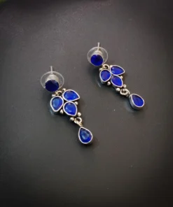 Glamaya Stunning Silver Lookalike Earrings With Semi Precious Stones 5 GLAM-ER-ST-40-262868-71-2 Glamaya Stunning Silver Lookalike Earrings With Semi Precious Stones 5 GLAM-ER-ST-40-262868-71-2