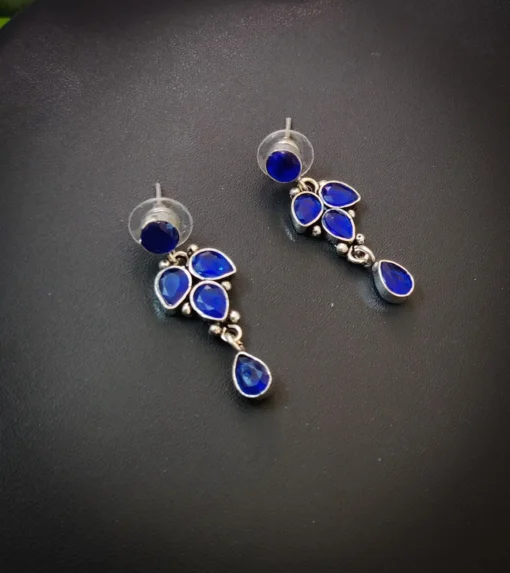 Glamaya Stunning Silver Lookalike Earrings With Semi Precious Stones 5 GLAM-ER-ST-40-262868-71-2 Glamaya Stunning Silver Lookalike Earrings With Semi Precious Stones 5 GLAM-ER-ST-40-262868-71-2