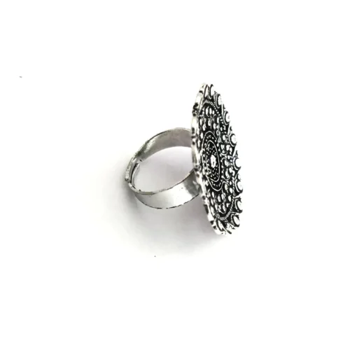 Glamaya Oxidized German Silver Adjustable Finger Ring 13 2 GLAM-RI-OX-7F5-606009-16-4 Glamaya Oxidized German Silver Adjustable Finger Ring 13 2 GLAM-RI-OX-7F5-606009-16-4