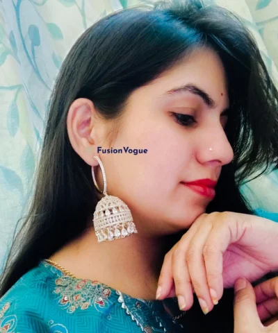 Glamaya Beautiful American Diamond Jhumka Earring 2 GLAM-ER-CZ-125-852412-175-6