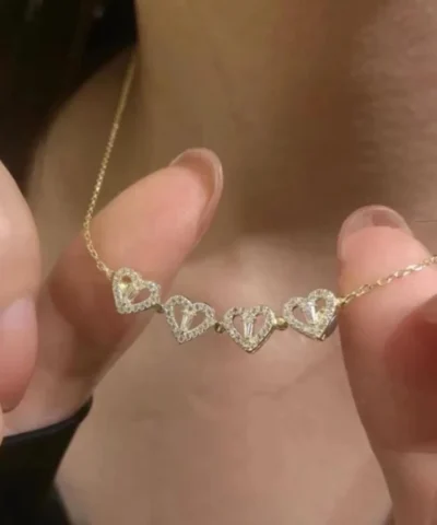 Glamaya Charming Attractive Magnetic Heart Love Chain Necklace 2 GLAM-NE-CZ-15F7-938650-25-7